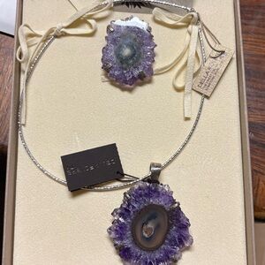 Della Rovere .925 Amethyst Geode Necklace
